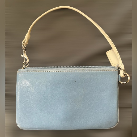 Coach Elegant Blue and Cream Women's wristlet - Picture 2 of 5